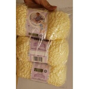 Bernat Baby's Breath yarn 3 skein pack New @ 3.5 oz Color baby Yellow